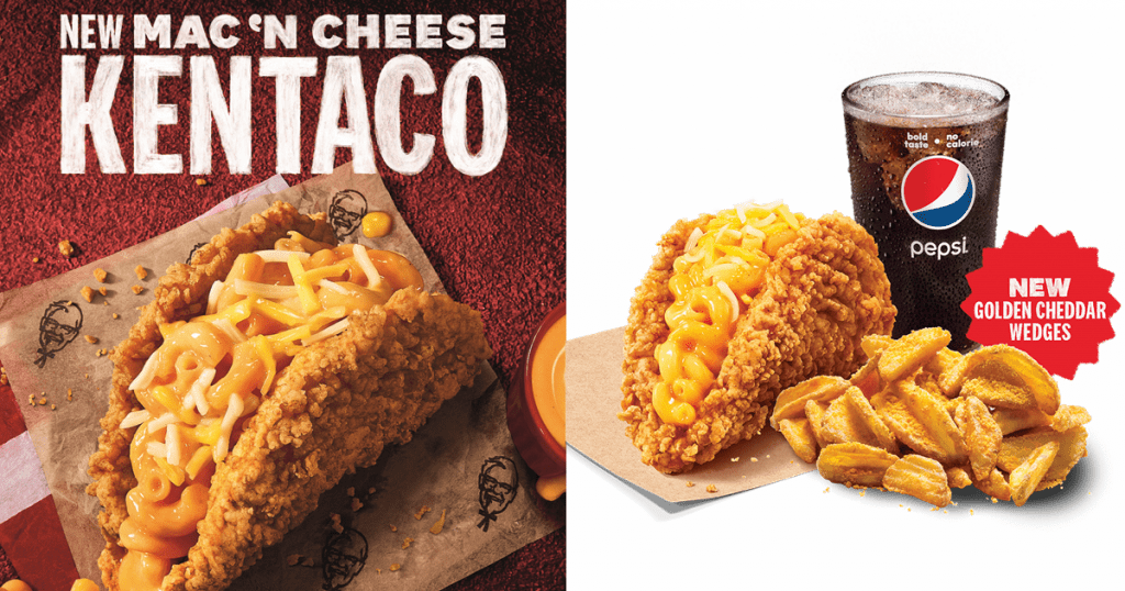 KFC S'pore to launch Mac ‘N Cheese Kentaco, Golden Cheddar Wedges from 27 April 2022