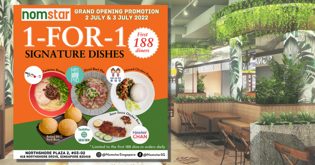 [1-FOR-1 Promotion] Enjoy 1-for-1 deals at Tim Ho Wan, Tsuta, Mrs Pho, Hawker Chan & Thai Lae Dee this weekend, exclusively at NOMSTAR!