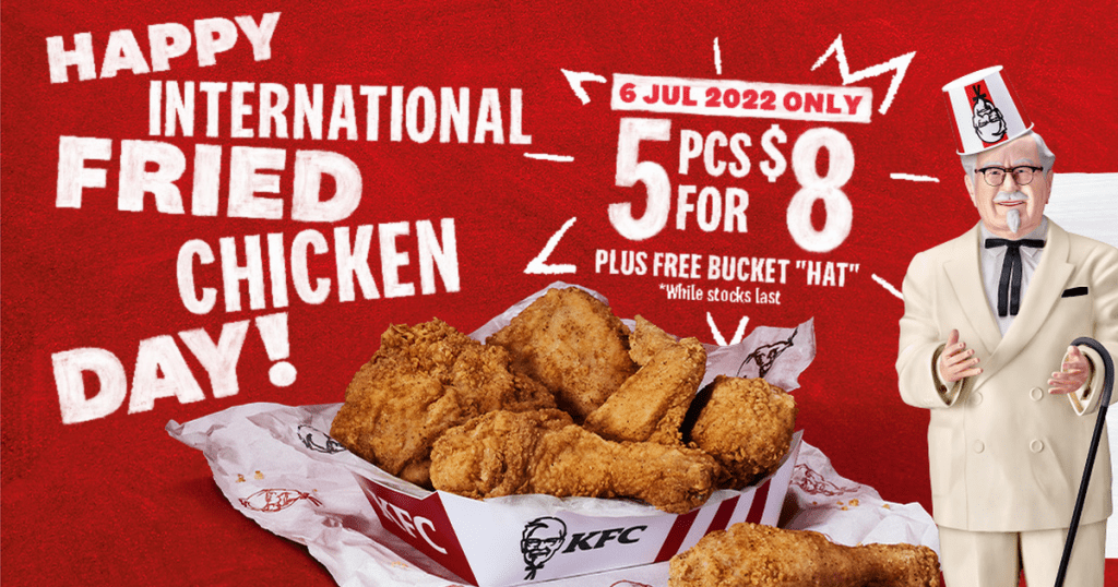 KFC Offering 5-For- Fried Chickens On 6 July 22, Because #InternationalFriedChickenDay