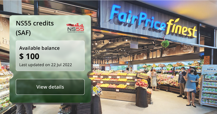 Spend NS55 credits at FairPrice from now till 31 Jul and get a S Return Voucher