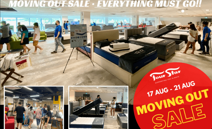 Four Star's Moving Out Sale at Henderson has up to 80% off mattresses, furniture and more from 17 - 21 Aug 22