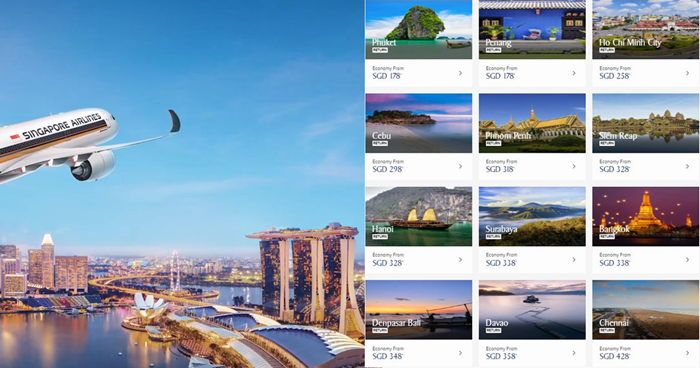 Singapore Airlines released special fare deals to over 50 destinations from S8 all-in. Book by 7 Sep 22