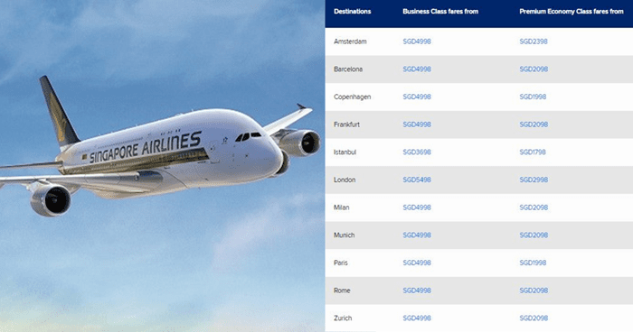 Singapore Airlines launches limited-time fare deals to over 50 destinations from S8 all-in. Book by 30 Sep 22