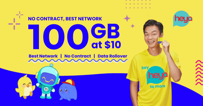 Want 100GB at ? Sign up for heya, a contract-free 4G postpaid SIM-only plan with the best network!