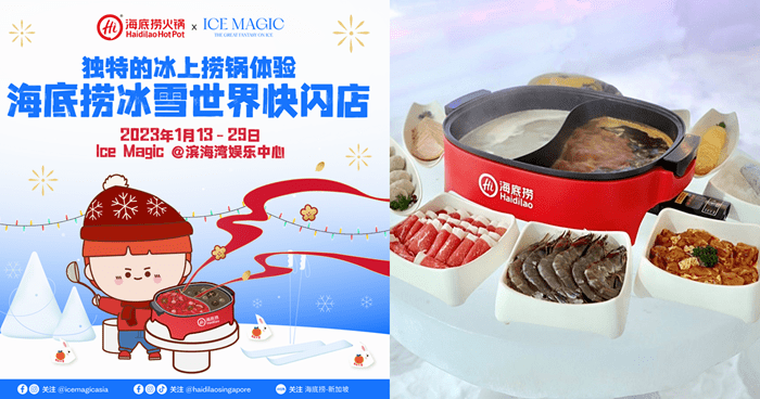 Haidilao open first-ever pop up store in Ice Magic Singapore, providing a unique hot pot experience on ice