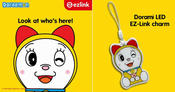 Dorami LED EZ-Link charm now available on Shopee for S.90