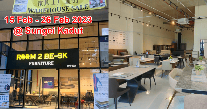 Furniture warehouse sale at Sungei Kadut has up to 70% off mattresses, dining tables, wardrobes, sofas and more from 15 - 26 Feb 23