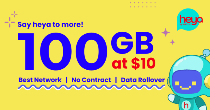 Say heya to 100GB, 300 local mins, 500 SMS mobile plan for only 