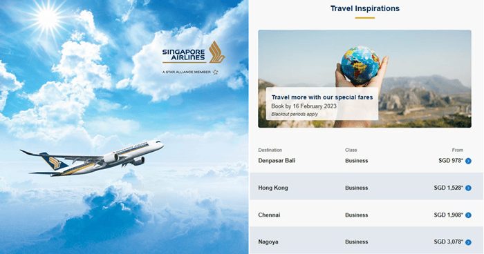 Singapore Airlines Has Promo Fares To Over 30 Destinations From S8. Book by 16 Feb 23