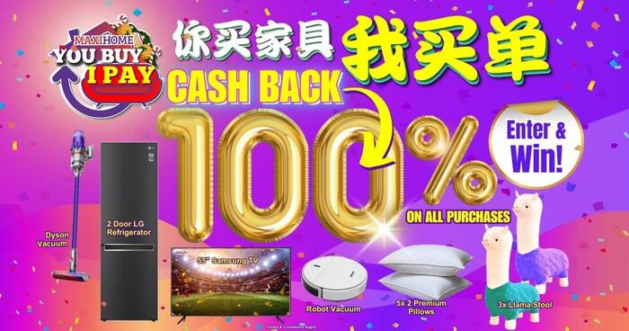 You Buy, Maxi Home pays! Maxi Home offers you incredible savings & 100% cash back!
