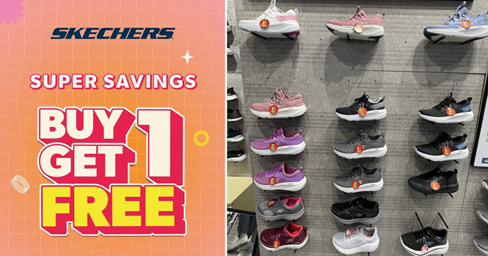 SKECHERS is having a ‘Buy 1 Get 1 Free’ promotion from now till 5 May 2024