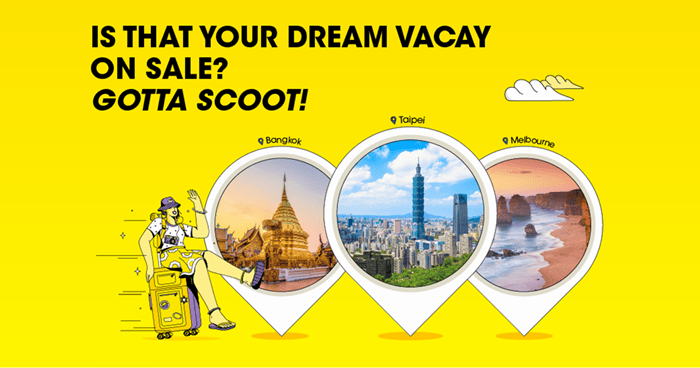 Scoot's Biggest Sale Has Promo Fares To Over 60 Destinations When You Book From 19 - 25 Mar 24