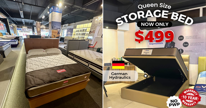 Hari Raya Sale: Up to 70% off mattress plus first 30 can get a queen size storage bed for just $499 from 10 - 21 April 24