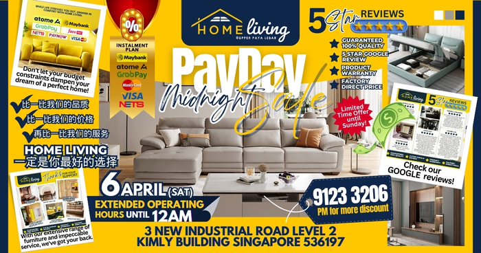 Home Living Payday Midnight Sale at Upper Paya Lebar on 6 Apr 24