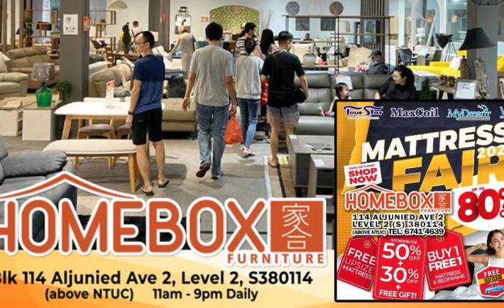 Homebox's Biggest Mattress Fair in Aljunied Has Everything At Up To 80% Off From Now Till 5 May 24. Get A Free Mattres Upgrade During The Sale!