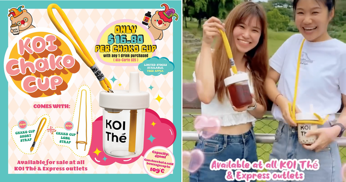 KOI Thé now selling limited edition Chako Cup with straps so you can sip your BBT anywhere, anytime