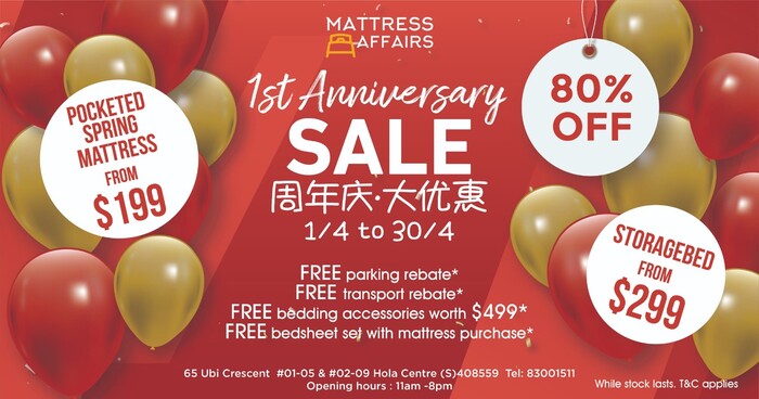 Mattress Affairs Anniversary Sale - "Massive Saving, No Tricks or Gimmicks!"