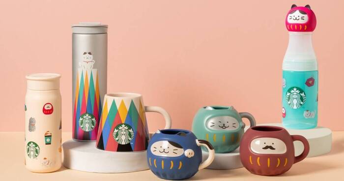 Starbucks launching Daruma-doll inspired mugs and auspicious cats from 8 May 24